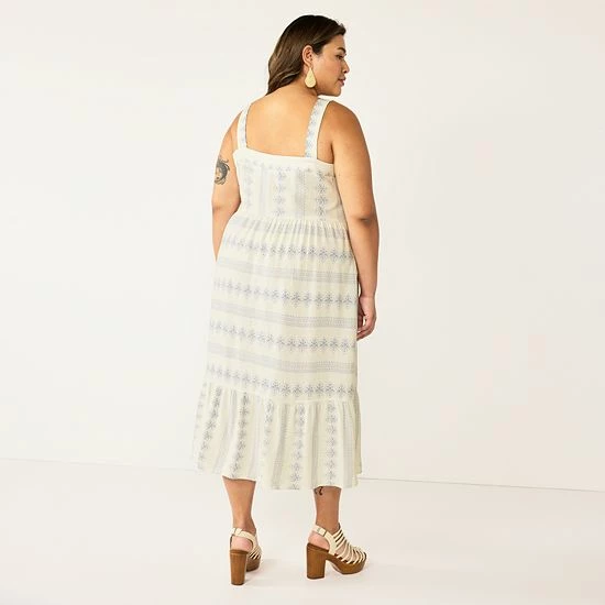 Plus Size Sonoma Goods For Life® Button-Front Flounce Dress 4 Plus Size Sonoma Goods For Life® Button-Front Flounce Dress - Image 2