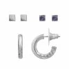 Sonoma Goods For Life® Silver Tone Nickel Free Semi-Precious Stud And Hoop Earring Set -Sonoma Goods For Life shop unnamed file 13054
