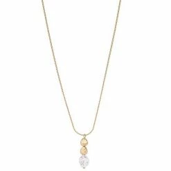 Sonoma Goods For Life® Chain With Casted Metal & Pearl Drop Pendant Necklace