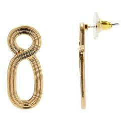 Sonoma Goods For Life® Gold Tone Grooved Figure Eight Drop Earrings