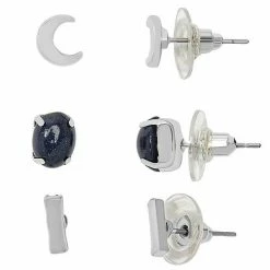 Sonoma Goods For Life® Silver Tone Celestial Stud Earring Set