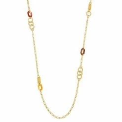 Sonoma Goods For Life® Gold Tone Warm Multi Resin Link Station Necklace