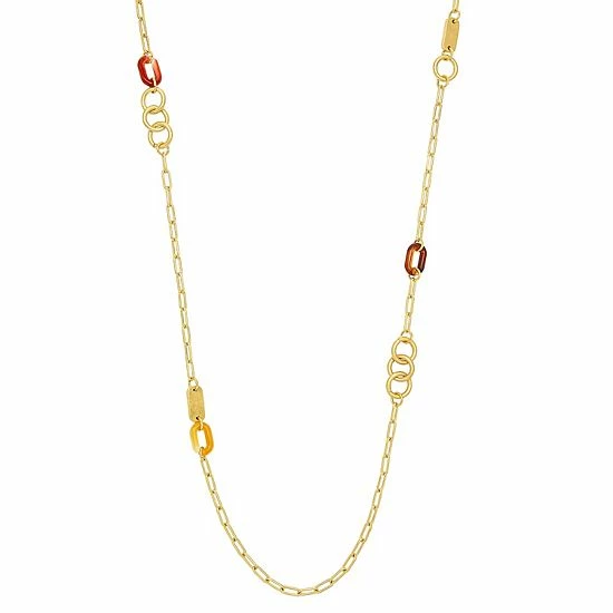 Sonoma Goods For Life® Gold Tone Warm Multi Resin Link Station Necklace 3 Sonoma Goods For Life® Gold Tone Warm Multi Resin Link Station Necklace