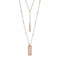 Sonoma Goods For Life® Casted Filigree Nickel Free Rectangle Hi Lo Necklace