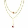 Sonoma Goods For Life® Gold Tone Red Resin Two-Row Link Necklace -Sonoma Goods For Life shop unnamed file 13095