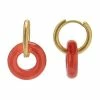 Sonoma Goods For Life® Gold Tone Round Orange Resin Link Huggie Drop Earrings -Sonoma Goods For Life shop unnamed file 13096