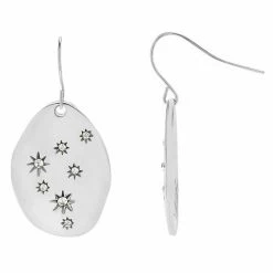 Sonoma Goods For Life® Etched Stars Organic Metal Drop Earrings
