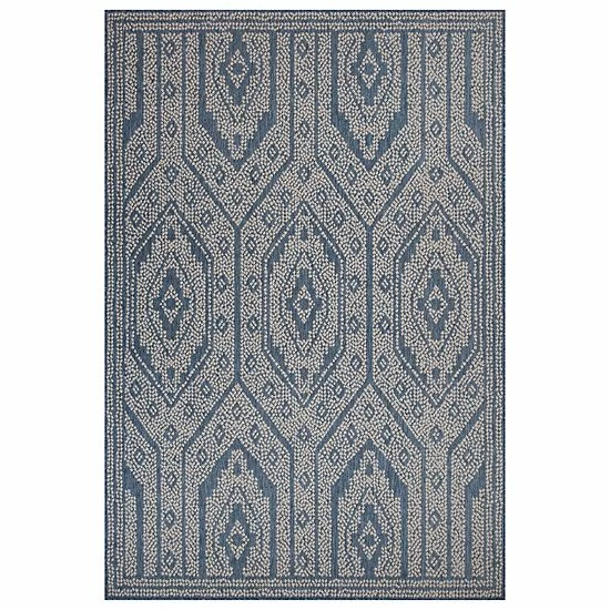 Sonoma Goods For Life® Diamond Pattern Indoor Outdoor Rug Navy 7 Sonoma Goods For Life® Diamond Pattern Indoor Outdoor Rug Navy - Image 5