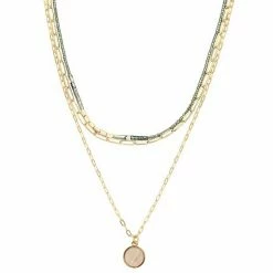 Sonoma Goods For Life® 3 Row Semi Pendant Necklace