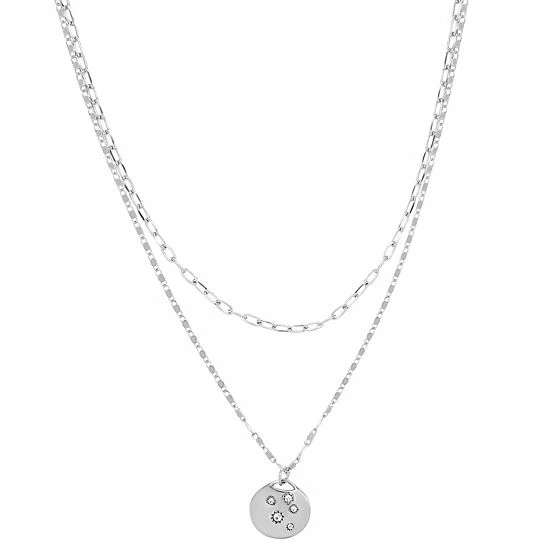 Sonoma Goods For Life® 2 Row Etched Stars Coin Pendant Necklace 3 Sonoma Goods For Life® 2 Row Etched Stars Coin Pendant Necklace