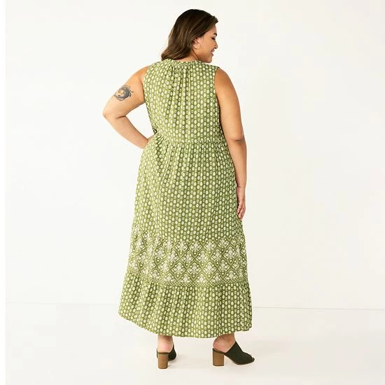 Plus Size Sonoma Goods For Life® X Lauren Lane Tiered Maxi Dress Daydream Purple 4 Plus Size Sonoma Goods For Life® X Lauren Lane Tiered Maxi Dress Daydream Purple - Image 2