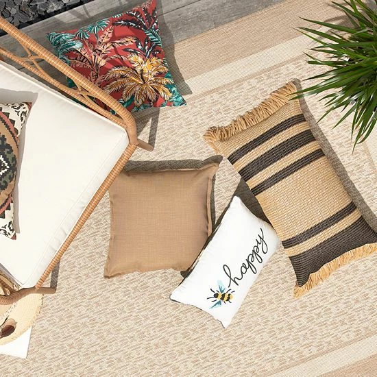 Sonoma Goods For Life® Framed Border Indoor Outdoor Area And Throw Rug Teal 9 Sonoma Goods For Life® Framed Border Indoor Outdoor Area And Throw Rug Teal - Image 7