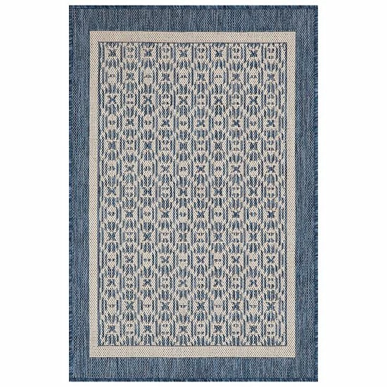 Sonoma Goods For Life® Framed Border Indoor Outdoor Area And Throw Rug Teal 15 Sonoma Goods For Life® Framed Border Indoor Outdoor Area And Throw Rug Teal - Image 13