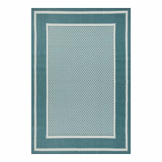 Sonoma Goods For Life® Framed Border Indoor Outdoor Area And Throw Rug Teal 17 Sonoma Goods For Life® Framed Border Indoor Outdoor Area And Throw Rug Teal - Image 15