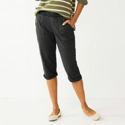 Petite Sonoma Goods For Life® Rib Waistband Utility Capri Pants Olive -Sonoma Goods For Life shop unnamed file 13257