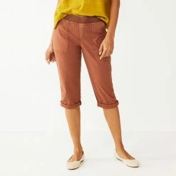 Petite Sonoma Goods For Life® Rib Waistband Utility Capri Pants Olive -Sonoma Goods For Life shop unnamed file 13260