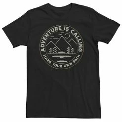 Men's Sonoma Goods For Life® Adventure Is Calling Make Your Own Path Geometric Landscape Tee Black