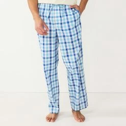 Men's Sonoma Goods For Life® Brushed Poplin Print Pajama Pants Blue White Gingham -Sonoma Goods For Life shop unnamed file 13361