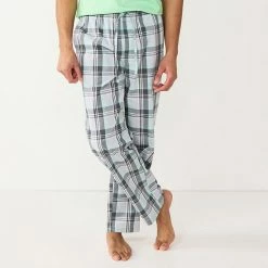 Men's Sonoma Goods For Life® Brushed Poplin Print Pajama Pants Blue White Gingham -Sonoma Goods For Life shop unnamed file 13362