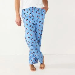 Men's Sonoma Goods For Life® Brushed Poplin Print Pajama Pants Blue White Gingham -Sonoma Goods For Life shop unnamed file 13363