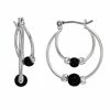 Sonoma Goods For Life Women's Silver-Tone Simulated Pearl Double Hoop Earrings -Sonoma Goods For Life shop unnamed file 13369