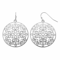 Sonoma Goods For Life® Scrollwork Disc Drop Earrings