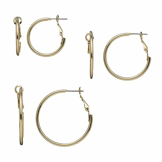 Sonoma Goods For Life™ Hoop Earring Set 3 Sonoma Goods For Life™ Hoop Earring Set