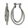 Sonoma Goods For Life® Silver Tone Twist Double-Hoop Earrings 1 Sonoma Goods For Life® Silver Tone Twist Double-Hoop Earrings -Sonoma Goods For Life shop unnamed file 13390