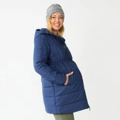 Maternity Sonoma Goods For Life® Cinch Waist Puffer Jacket Black -Sonoma Goods For Life shop unnamed file 13404