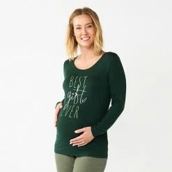 Maternity Sonoma Goods For Life® Essential Scoopneck Long Sleeve Tee Maroon -Sonoma Goods For Life shop unnamed file 13428