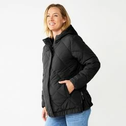 Maternity Sonoma Goods For Life® Side Zip Puffer Jacket Nutmeg