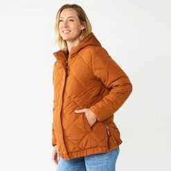 Maternity Sonoma Goods For Life® Side Zip Puffer Jacket Nutmeg -Sonoma Goods For Life shop unnamed file 13444
