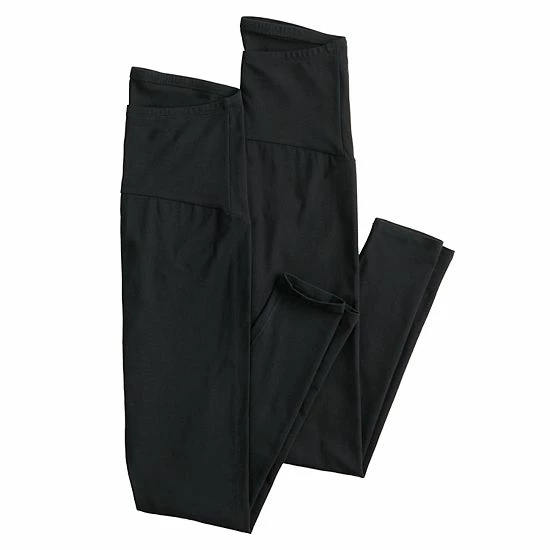 Maternity Sonoma Goods For Life® 2-pack Over-the-Belly Leggings Black Gray 3 Maternity Sonoma Goods For Life® 2-pack Over-the-Belly Leggings Black Gray