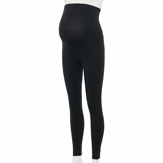 Maternity Sonoma Goods For Life® 2-pack Over-the-Belly Leggings Black Gray 4 Maternity Sonoma Goods For Life® 2-pack Over-the-Belly Leggings Black Gray - Image 2