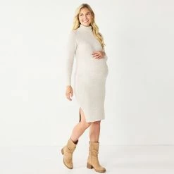 Maternity Sonoma Goods For Life® Side Slit Sweater Dress Black -Sonoma Goods For Life shop unnamed file 13455