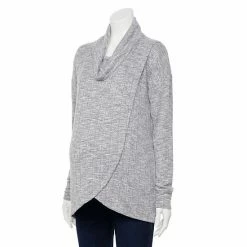 Maternity Sonoma Goods For Life® Cowlneck Tulip Front Nursing Top Warm Ginger