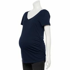 Maternity Sonoma Goods For Life® Essential V-Neck Tee White -Sonoma Goods For Life shop unnamed file 13472
