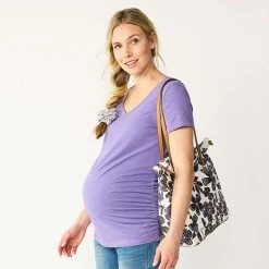 Maternity Sonoma Goods For Life® Essential V-Neck Tee White -Sonoma Goods For Life shop unnamed file 13482