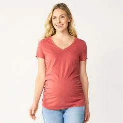 Maternity Sonoma Goods For Life® Essential V-Neck Tee White -Sonoma Goods For Life shop unnamed file 13484