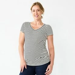Maternity Sonoma Goods For Life® Essential V-Neck Tee White -Sonoma Goods For Life shop unnamed file 13486