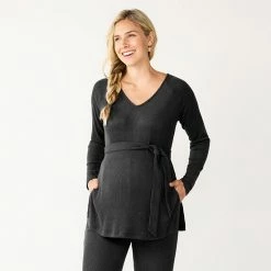 Maternity Sonoma Goods For Life® Long Sleeve Tunic Top Black -Sonoma Goods For Life shop unnamed file 13499