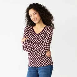 Women's Sonoma Goods For Life® Everyday V-Neck Long Sleeve Tee Black Scatter Floral 39 Women's Sonoma Goods For Life® Everyday V-Neck Long Sleeve Tee Black Scatter Floral -Sonoma Goods For Life shop unnamed file 135