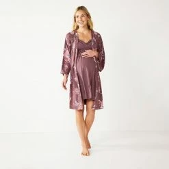 Maternity Sonoma Goods For Life® Nursing Nightgown & Robe Set Grey Animal 23 Maternity Sonoma Goods For Life® Nursing Nightgown & Robe Set Grey Animal -Sonoma Goods For Life shop unnamed file 13502