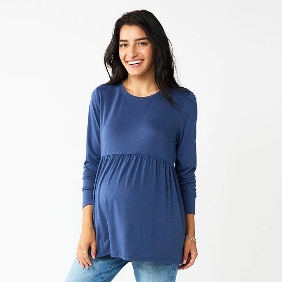 Maternity Sonoma Goods For Life® Long Sleeve Empire Waist Top Blue 3 Maternity Sonoma Goods For Life® Long Sleeve Empire Waist Top Blue