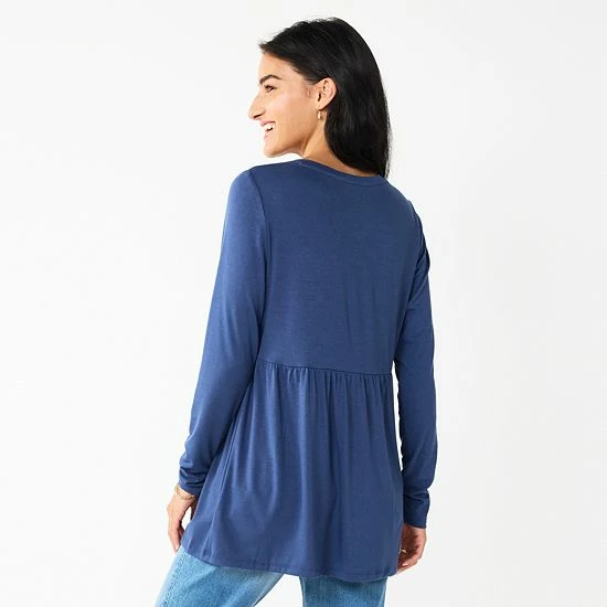 Maternity Sonoma Goods For Life® Long Sleeve Empire Waist Top Blue 4 Maternity Sonoma Goods For Life® Long Sleeve Empire Waist Top Blue - Image 2