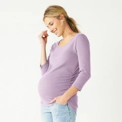 Maternity Sonoma Goods For Life® Essential Scoopneck Tee Heather Gray -Sonoma Goods For Life shop unnamed file 13529