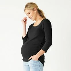 Maternity Sonoma Goods For Life® Essential Scoopneck Tee Heather Gray -Sonoma Goods For Life shop unnamed file 13530
