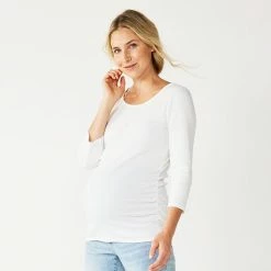 Maternity Sonoma Goods For Life® Essential Scoopneck Tee Heather Gray -Sonoma Goods For Life shop unnamed file 13531