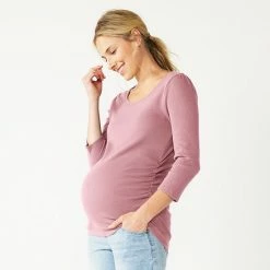 Maternity Sonoma Goods For Life® Essential Scoopneck Tee Heather Gray -Sonoma Goods For Life shop unnamed file 13532