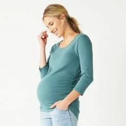 Maternity Sonoma Goods For Life® Essential Scoopneck Tee Heather Gray -Sonoma Goods For Life shop unnamed file 13533